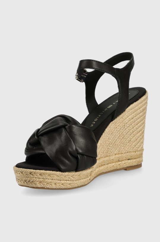 Boty Kožené sandály Tommy Hilfiger Th Waves High Wedge FW0FW06671.BDS černá