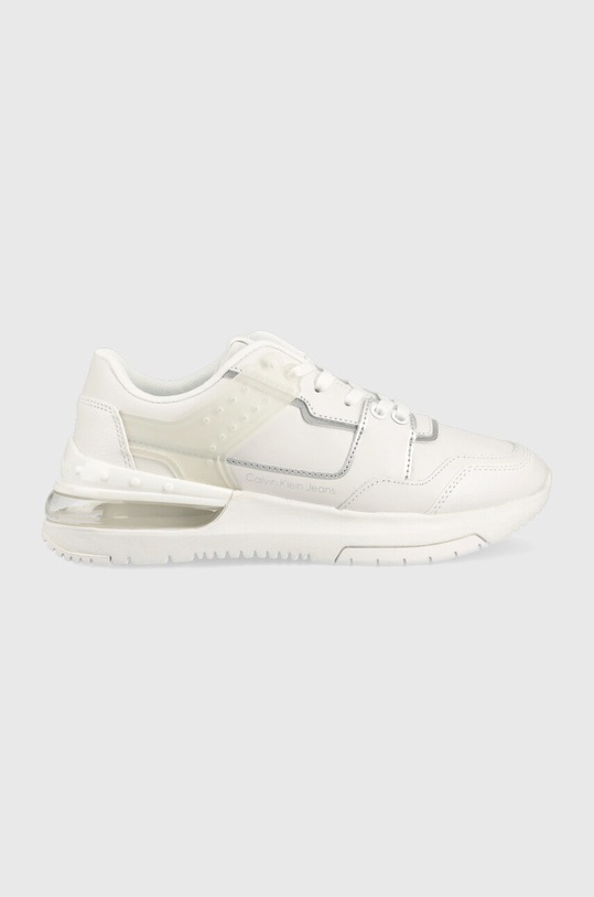 Kožené sneakers boty Calvin Klein Jeans Sporty Runner Comfair Laceup přírodní kůže bílá YW0YW00696.YAF