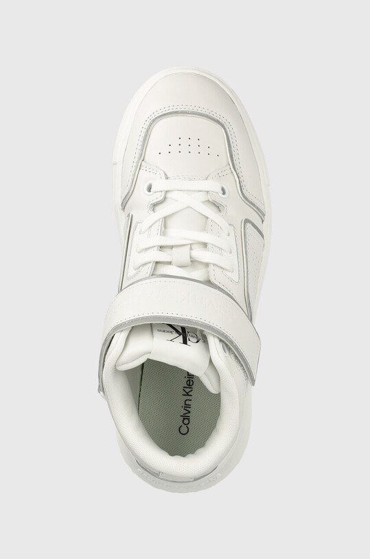 Шкіряні кросівки Calvin Klein Jeans Chunky Cupsole Laceup Mid білий YW0YW00811.0LC