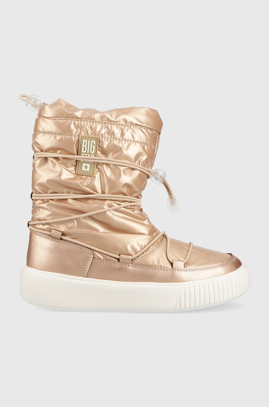 Big Star śniegowce imitacja skóry licowej złoty KK274194.BEIGE