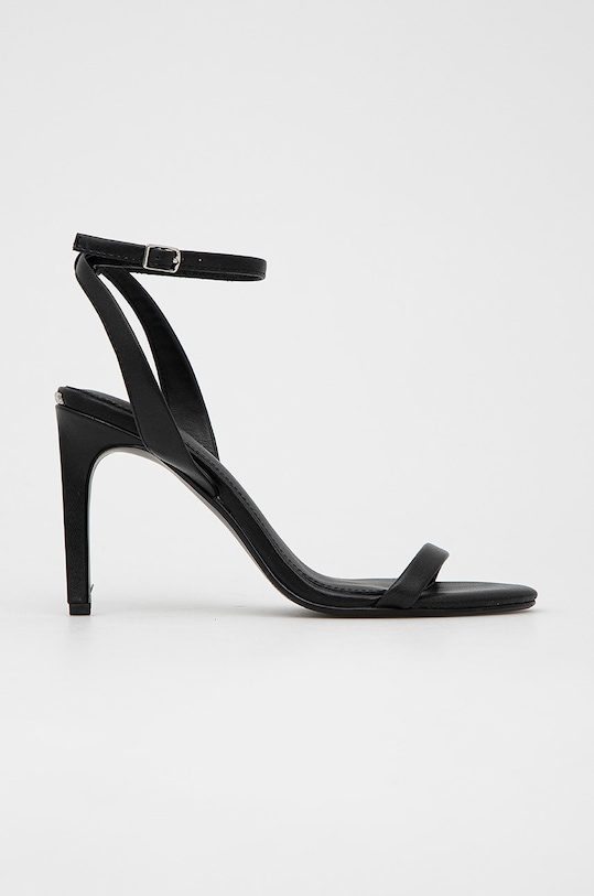 Calvin Klein sandale de piele Essentia subțire negru HW0HW01128.BAX