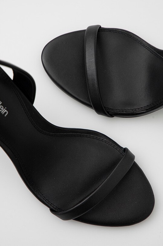 Шкіряні сандалі Calvin Klein Essentia чорний HW0HW01128.BAX