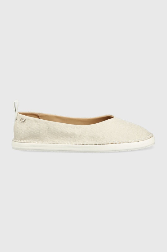 Calvin Klein espadryle Espadrille tekstylny beżowy HW0HW01142.0K7