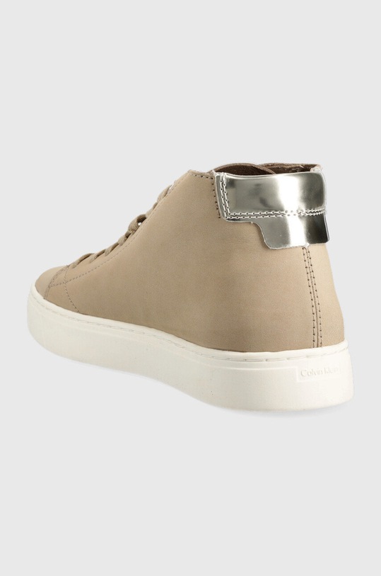 Încălțăminte Calvin Klein sneakers din piele intoarsă Cupsole Unlined High Top HW0HW01174.PCV bej