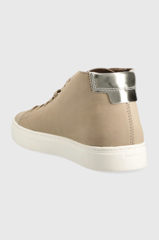 Încălțăminte Calvin Klein sneakers din piele intoarsă Cupsole Unlined High Top HW0HW01174.PCV bej