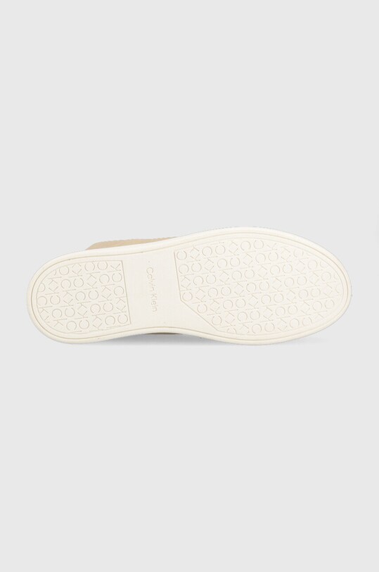 Велурени маратонки Calvin Klein Cupsole Unlined High Top HW0HW01174.PCV бежов