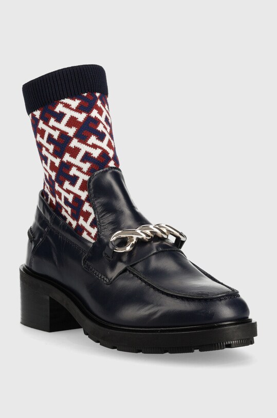 Tommy Hilfiger botki skórzane FW0FW06823.DW5 granatowy AW22