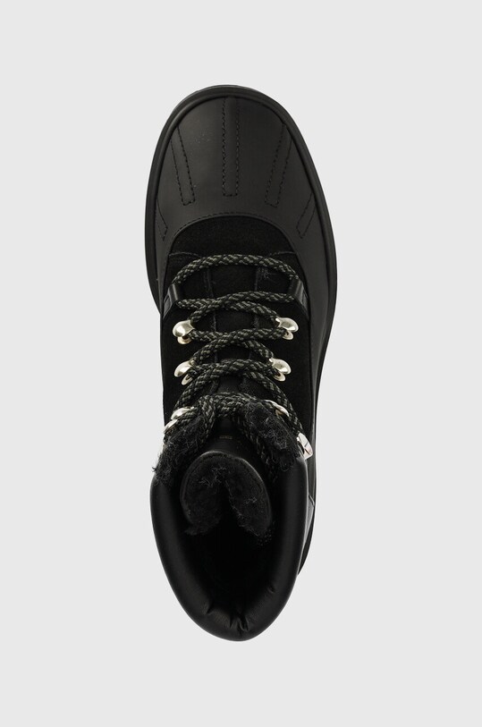 Шкіряні черевики Tommy Hilfiger Heel Laced Outdoor Boot чорний FW0FW06804.0GK