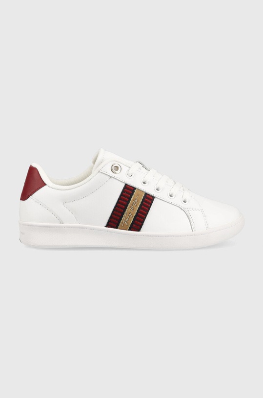 Kožené sneakers boty Tommy Hilfiger Planet friendly bílá FW0FW06803.YBR