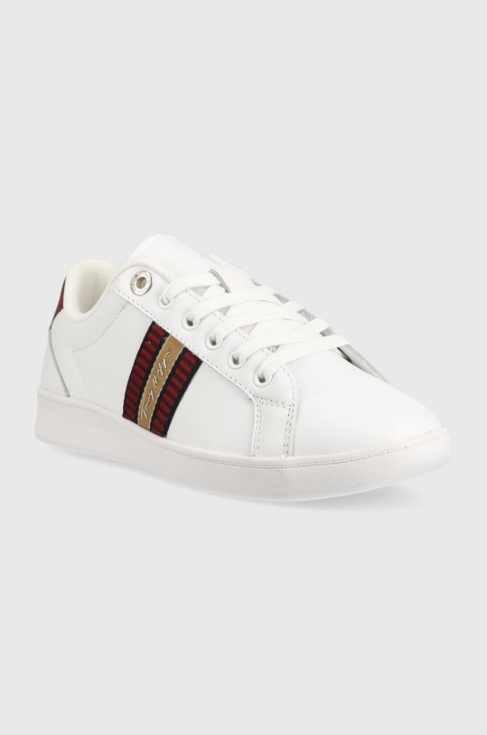 Kožené sneakers boty Tommy Hilfiger FW0FW06803.YBR bílá AW22