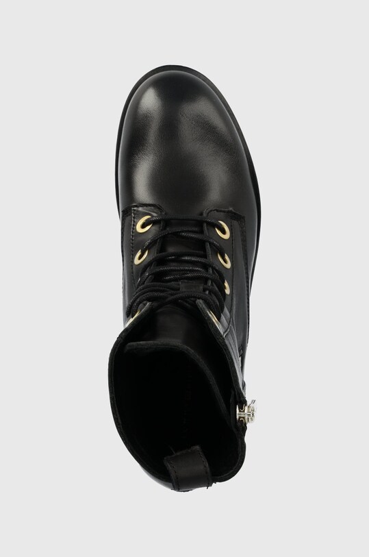 Шкіряні черевики Tommy Hilfiger Th Essentials Biker Boot чорний FW0FW06800.BDS