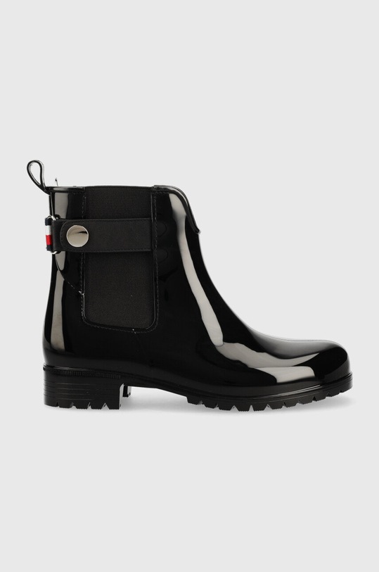 Tommy Hilfiger kalosze Ankle Rainboot With Metal Detail czarny FW0FW06777.BDS