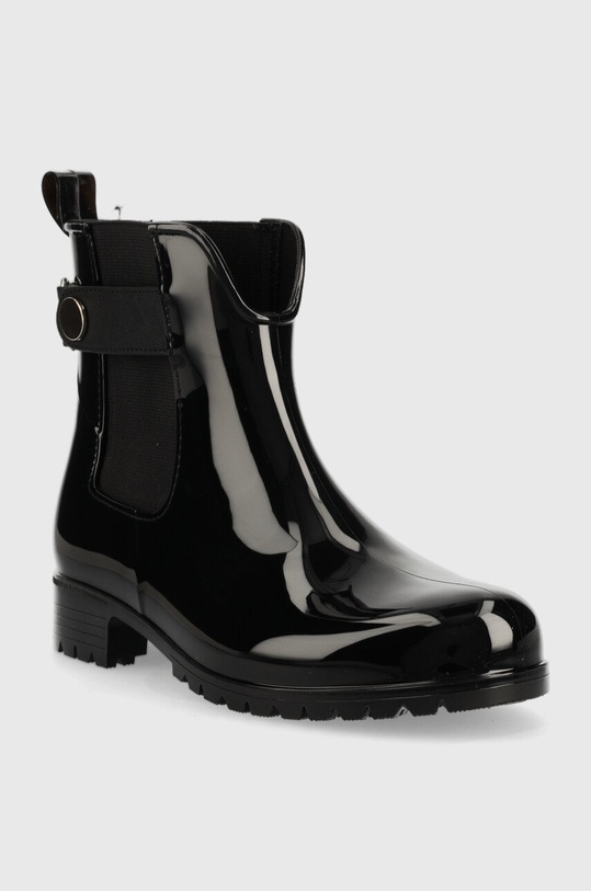 Tommy Hilfiger kalosze Ankle Rainboot With Metal Detail FW0FW06777.BDS czarny AW22