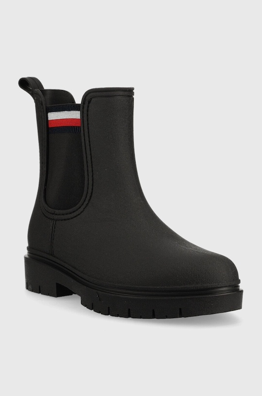 Tommy Hilfiger kalosze Rain Boot Ankle Elastic FW0FW06774.BDS czarny AW22