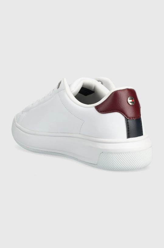 Obuwie Tommy Hilfiger sneakersy skórzane Signature Court Sneaker FW0FW06738.YBR biały