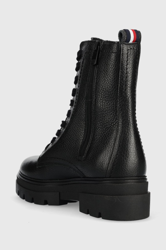 Boty Kožené workery Tommy Hilfiger Monochromatic Lace Up Boot FW0FW06732.BDS černá