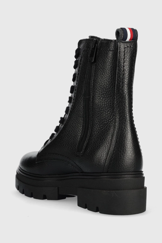 Obuv Kožené workery Tommy Hilfiger Monochromatic Lace Up Boot FW0FW06732.BDS čierna