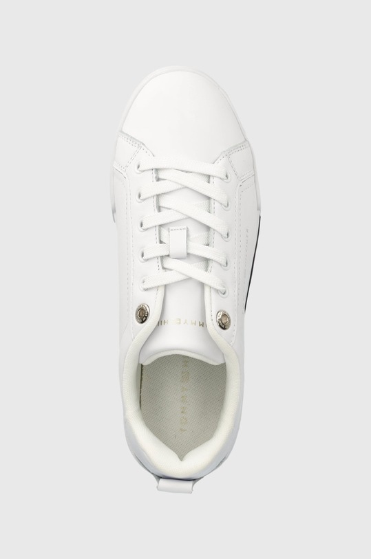 Δερμάτινα αθλητικά παπούτσια Tommy Hilfiger Tricolor Insert Sneaker λευκό FW0FW06729.YBR