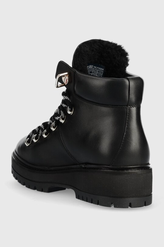 Încălțăminte Tommy Hilfiger botine Leather Outdoor Flat Boot FW0FW06725.BDS negru