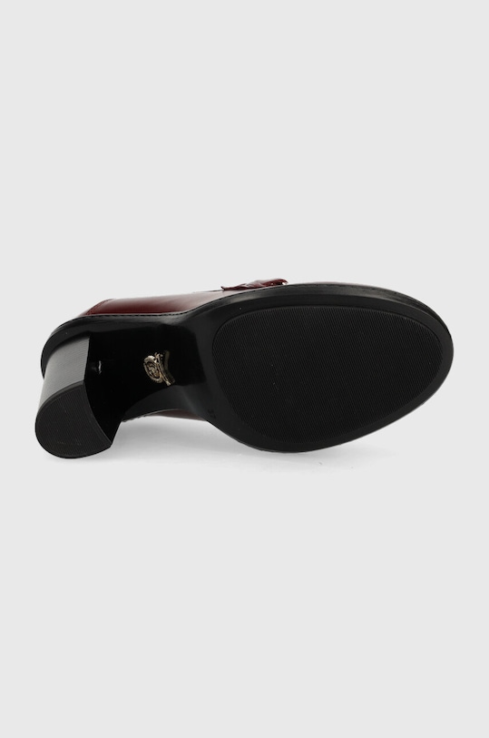 Tommy Hilfiger czółenka skórzane Tommy Twist High Heel Loafer FW0FW06692.VLP bordowy