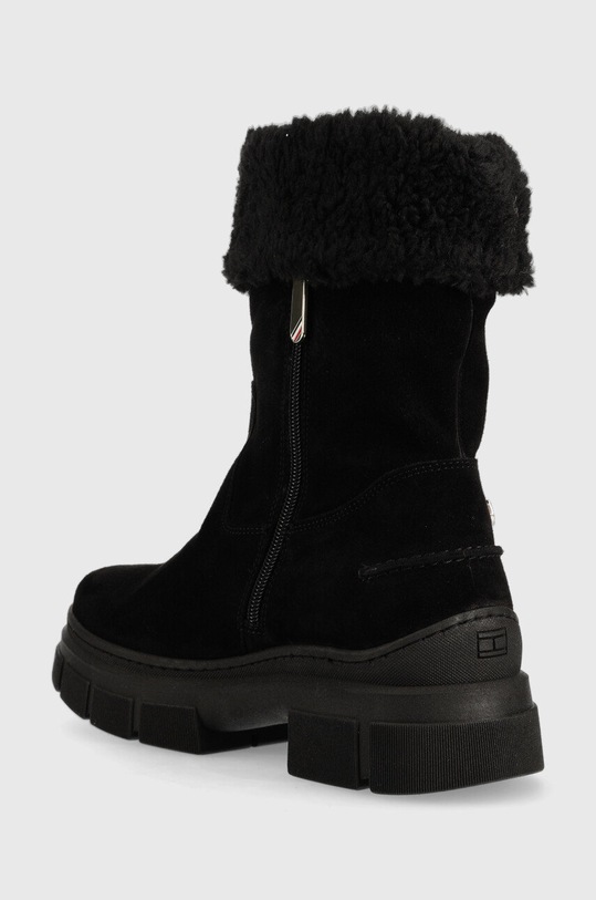 Παπούτσια Σουέτ μπότες Tommy Hilfiger Warm Lining Suede Low Boot FW0FW06650.BDS μαύρο