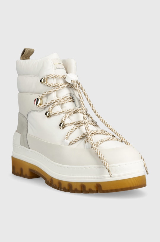 Boty Tommy Hilfiger Laced Outdoor Boot FW0FW06610.YBL bílá AW22