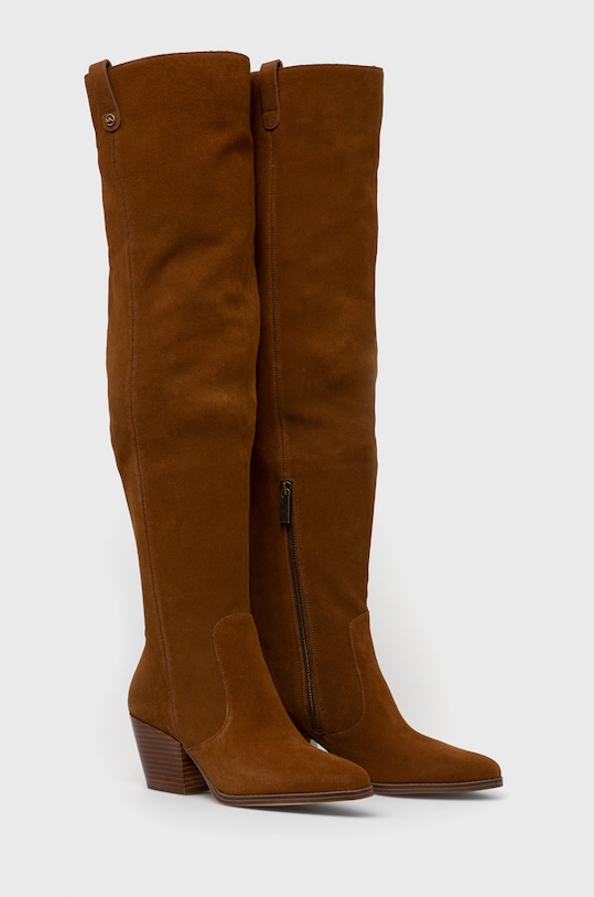 MICHAEL Michael Kors cizme din piele intoarsa Harlow 40T2HLMB5S.230 maro AW22