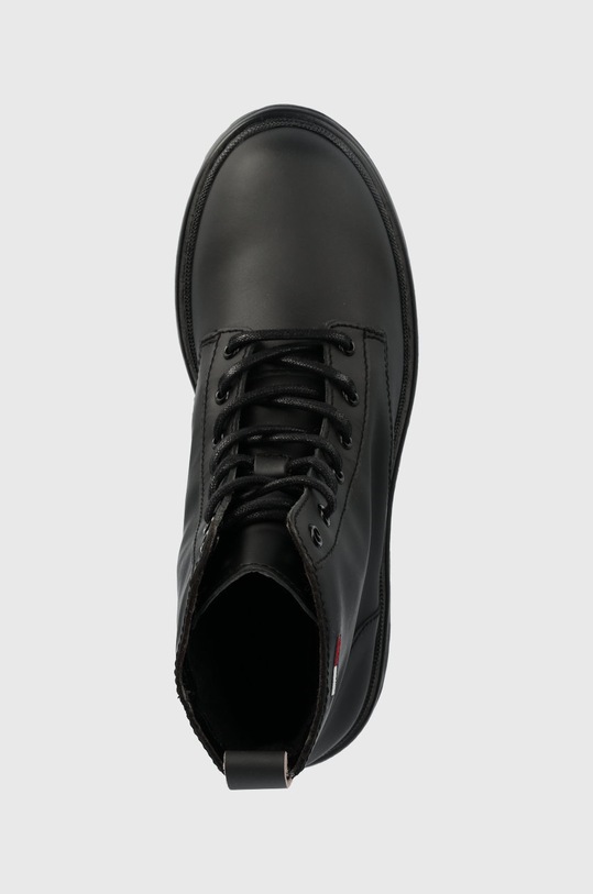 Tommy Jeans botki Tommy Jeans Lace Up Flat Boot czarny EN0EN01985.BDS