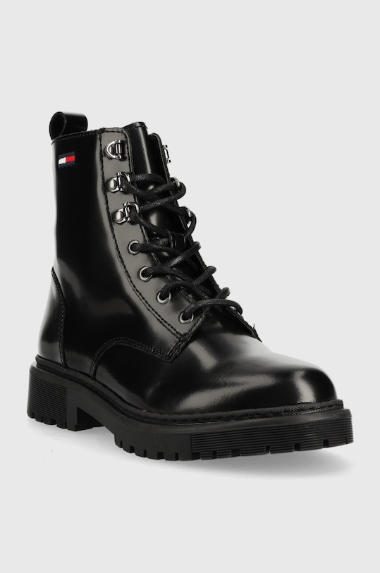 Tommy Jeans workery skórzane Tommy Jeans Leather Lace Up EN0EN01988.BDS czarny AW22