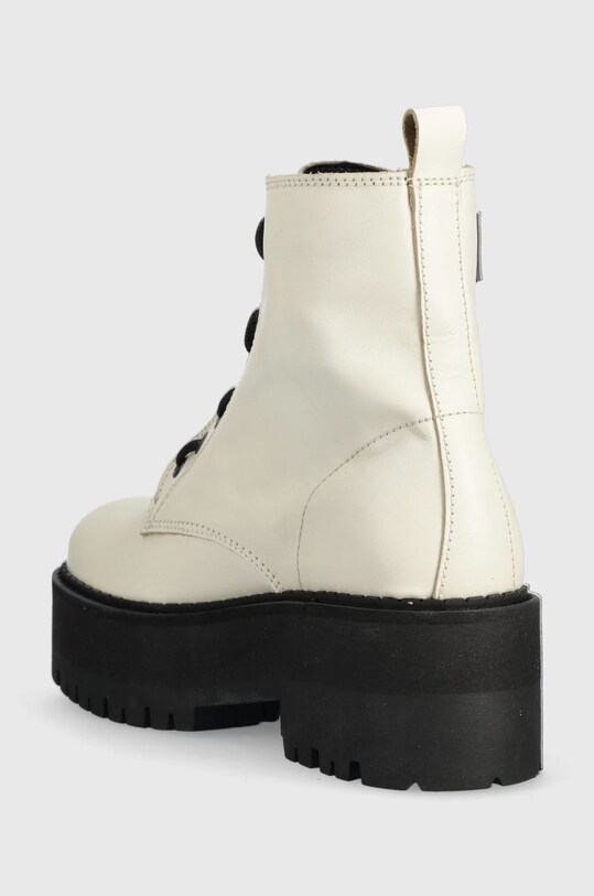 Încălțăminte Tommy Jeans cizme de piele Tamy Higher 3A - Zip Up EN0EN02005.YBI bej