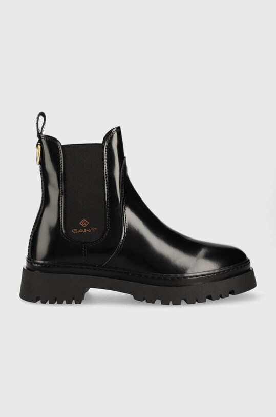 Кожени боти челси Gant Aligrey платформа черен 25551388.G00