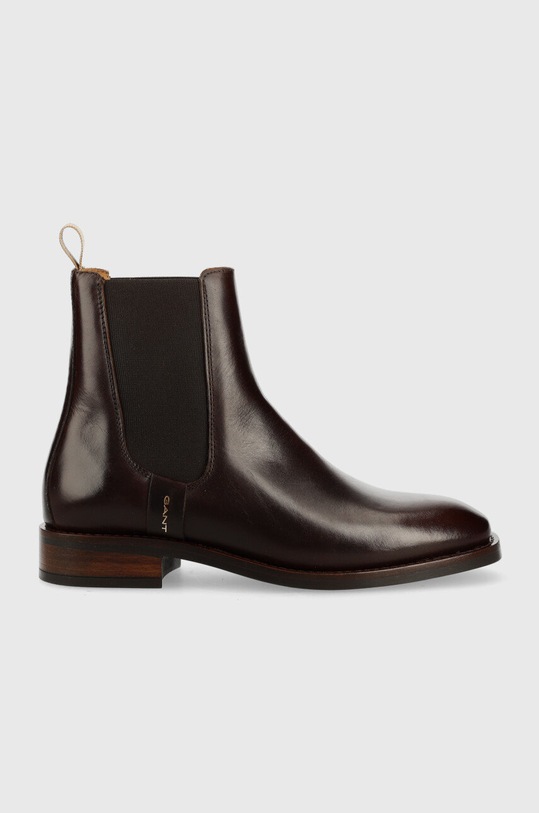 Кожени боти челси Gant гладка кожа кафяв 25551401.G46
