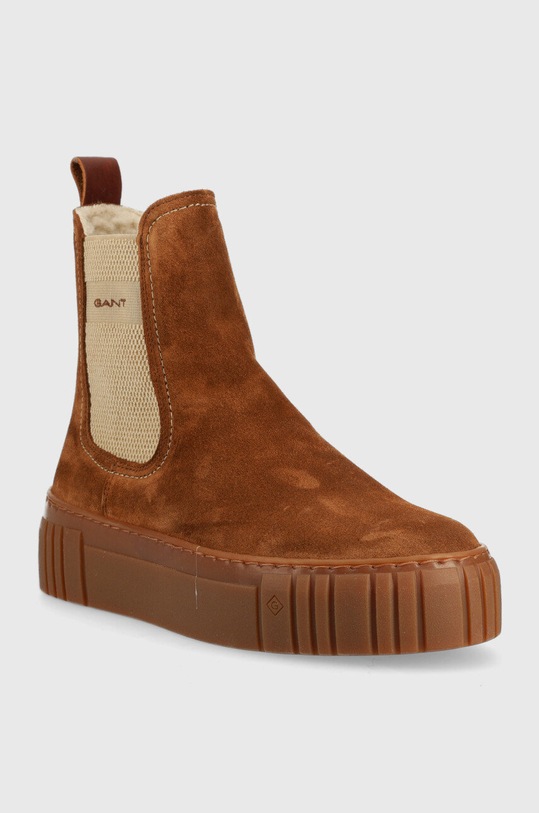 Gant botine din piele intoarsa 25551442.G45 maro AW22