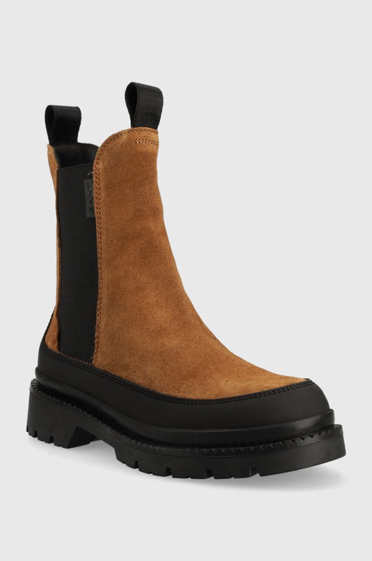 Gant botine din piele intoarsa Prepnovo 25553438.G45 maro AW22