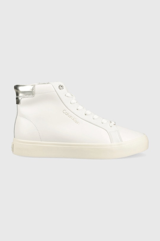 Шкіряні кросівки Calvin Klein Vulc High Top Planet friendly білий HW0HW01343.0LC