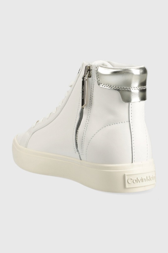 Взуття Шкіряні кросівки Calvin Klein Vulc High Top HW0HW01343.0LC білий