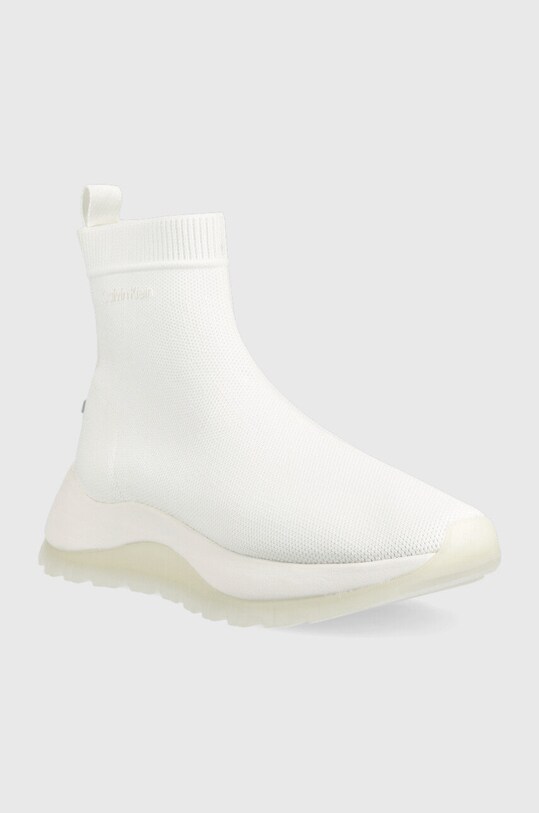 Calvin Klein sneakers 2 Piece Sole Sock Boot HW0HW01338.YAF bianco AW22