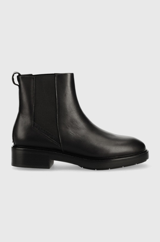 Calvin Klein sztyblety skórzane Rubber Sole Chelsea nieocieplane czarny HW0HW01293.BAX