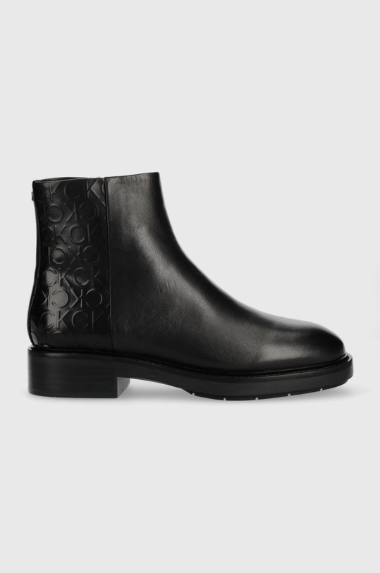 Полусапожки Calvin Klein Rubber Sole Ankle Boot без утепления чёрный HW0HW01276.BAX