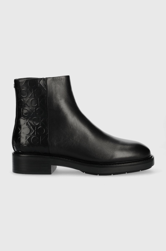 Полусапожки Calvin Klein Rubber Sole Ankle Boot без утепления чёрный HW0HW01276.BAX