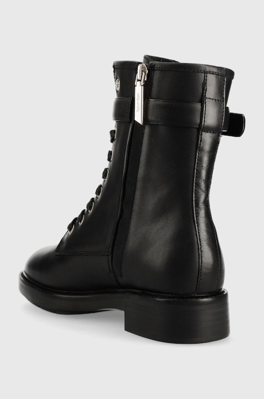 Boty Kožené kotníkové boty Calvin Klein Rubber Sole Combat Boot HW0HW01254.BAX černá