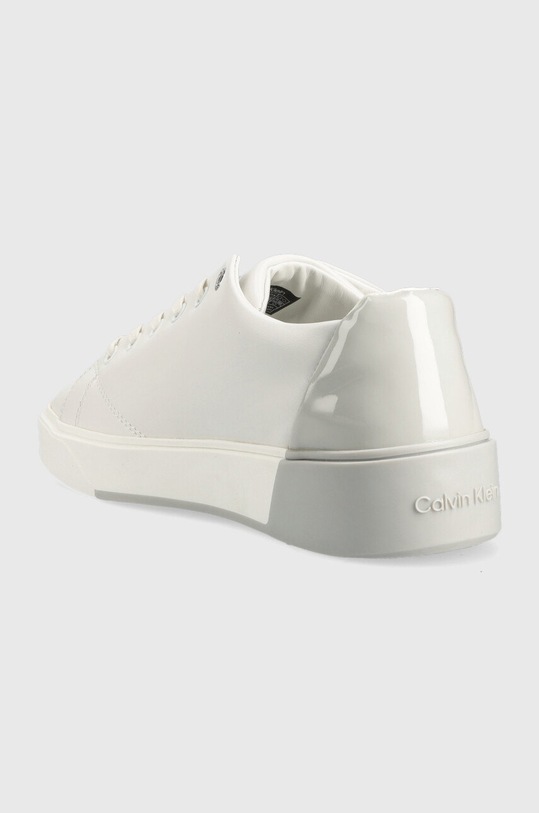 Obuwie Calvin Klein sneakersy skórzane Heel Cupsole Lace Up HW0HW01209.YAF biały