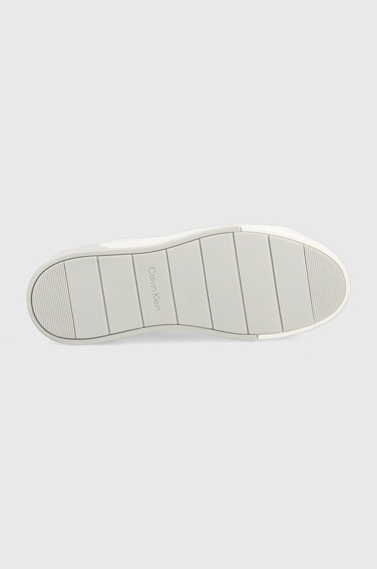 Calvin Klein sneakersy skórzane Heel Cupsole Lace Up HW0HW01209.YAF biały