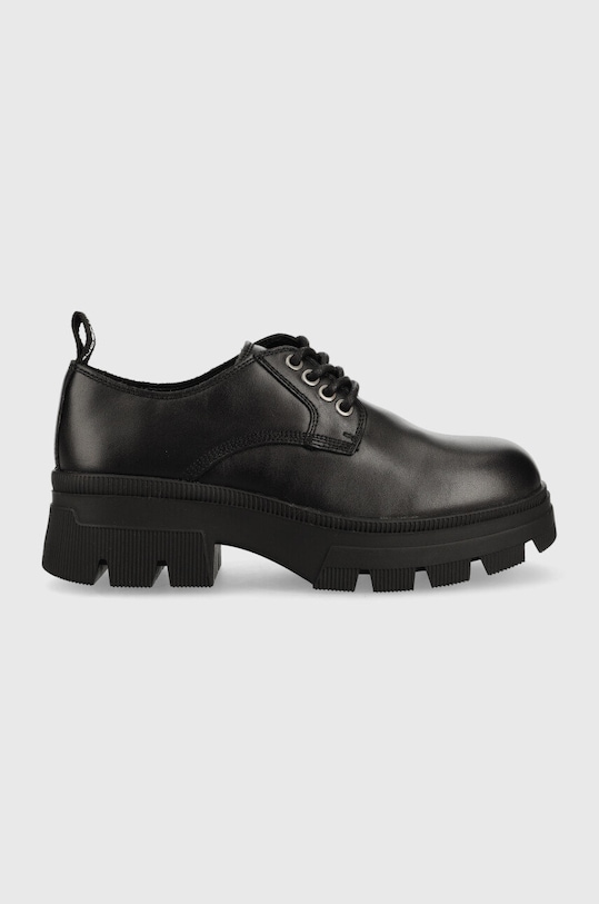 Calvin Klein Jeans półbuty skórzane Chunky Combat Derby platforma czarny YW0YW00745.BDS