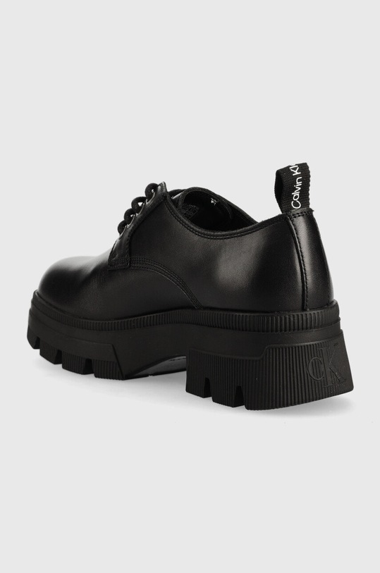 Obuwie Calvin Klein Jeans półbuty skórzane Chunky Combat Derby YW0YW00745.BDS czarny