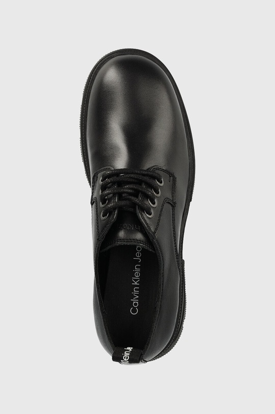 Calvin Klein Jeans półbuty skórzane Chunky Combat Derby czarny YW0YW00745.BDS