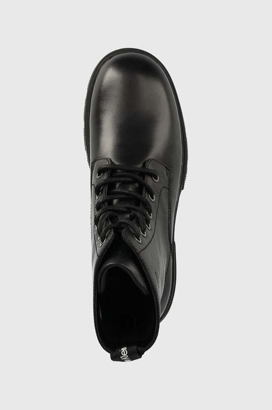 Kožne čizme Calvin Klein Jeans Chunky Combat Laceup Boot crna YW0YW00835.BDS