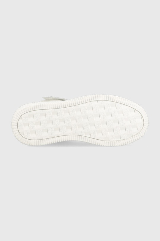 Kožené sneakers boty Calvin Klein Jeans Chunky Cupsole Laceup Mid YW0YW00841.YAF bílá