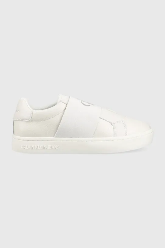 Calvin Klein Jeans sneakersy Classic Cupsole Ribbon imitacja skóry licowej biały YW0YW00776.0LB