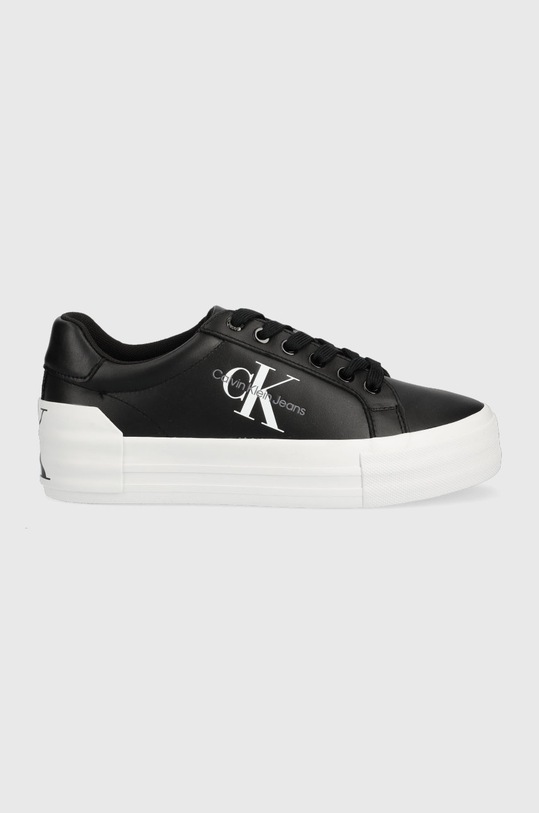 Calvin Klein Jeans sneakersy skórzane Vulc Flatform Bold Lth Planet friendly czarny YW0YW00821.BDS